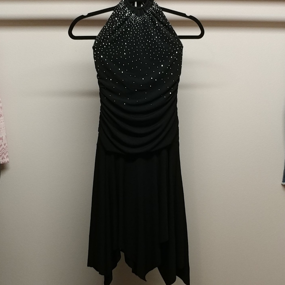 Keyhole Black Formal Dress